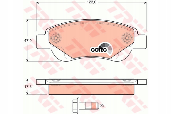 PADS BRAKE FRONT FOR CITROEN C1/107/AYGO 05- photo 8 - milautoparts-fr.ukrlive.com