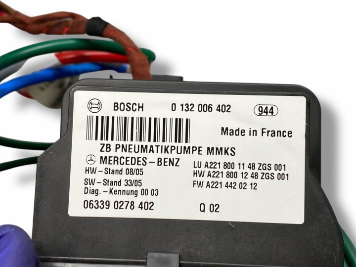 MERCEDES-BENZ AVEC W221 2007 CONTRÔLEUR MODULE CENTRAL SERRURE 0132006402