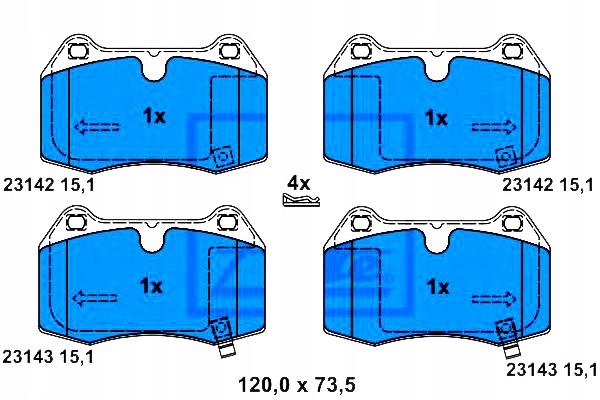 PLAQUETTES FREIN ATE VERS NISSAN 350Z (03-), AVANT ORIGINAL D10F0CD026