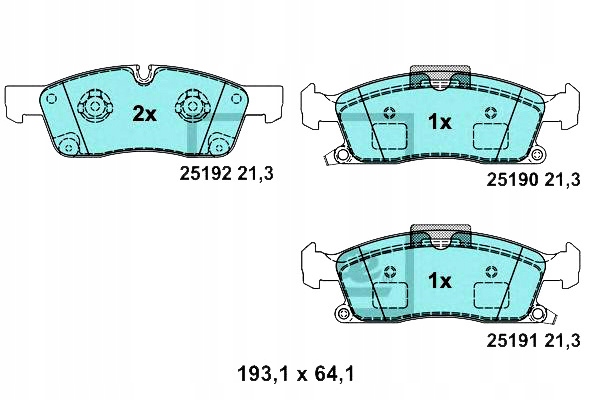 ZAPATAS DE FRENADO PARTE DELANTERA JEEP GRAND CHEROKEE 12- 