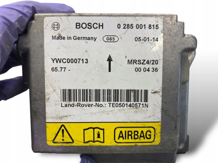 LAND ROVER RANGE ROVER L322 2005 CONTRÔLEUR MODULE AIRBAG 0285001815