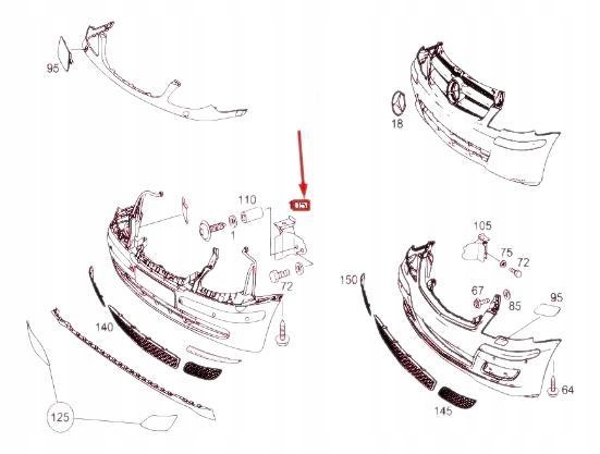 SUPPORT MERCEDES ESSENCE 111 CDI 115 CDI 119 ORIGINAL A6398850514