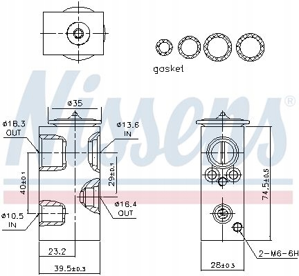 SOUPAPE EXPANSIBLE CLIMATISATION 999540 NISSENS NISSAN