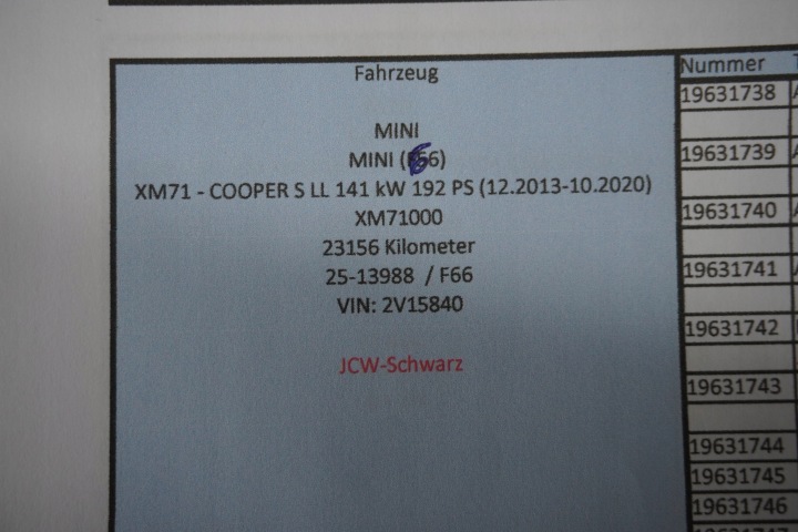 CRÉMAILLÈRE DE DIRECTION MINI F65 F66 F67 5A8FEB3 23156KM.