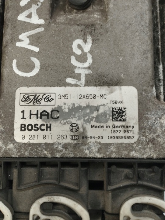 FORD C-MAX 1.6TDCI CONTRÔLEUR ORDINATEUR MOTEUR 4M51-12A650-ND 0281011263