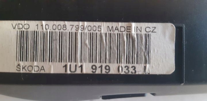 COMPTEUR TABLEAU DE BORD SKODA OCTAVIA I DIESEL 1U1919033L KILOMÉTRAGE 148507 KM