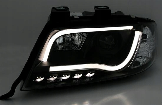 PHARES AVANT PHARES AUDI A6 SUR RESTYLAGE NOIR LIGH