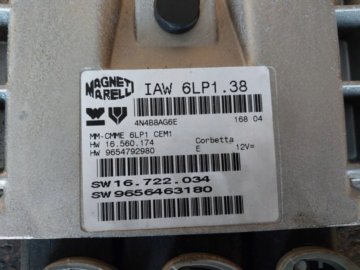 CONTRÔLEUR MOTEUR PEUGEOT 307 2.0 16V 9654792980