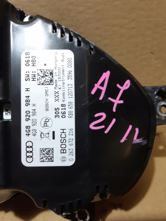 AUDI A7 4G TDI COMPTEUR TABLEAU DE BORD COMPTEUR DE VITESSE VERSION ANGLAISE 4G8920984H