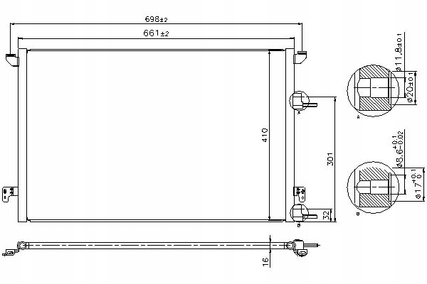 CONDENSADOR DE ACONDICIONADOR CADILLAC BLS SAAB 9-3 9-3X 