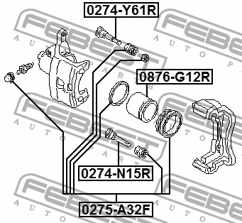 ELEMENTO-GUÍA PERNO SOPORTE DE FRENAPARA PARA NISSAN JUKE 1.6 