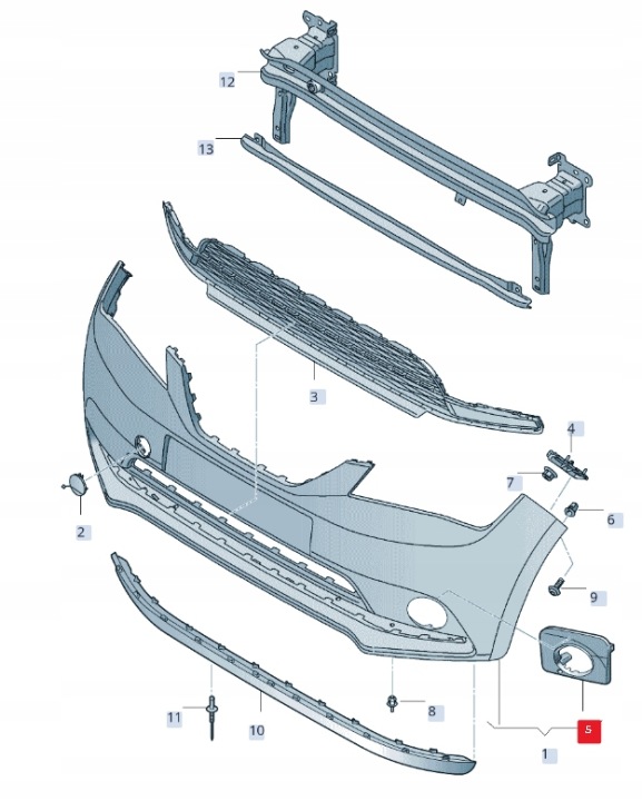 FIXATION HALOGÈNE DROIT AVANT 2012-2019 SEAT MII OE 1SL807262A
