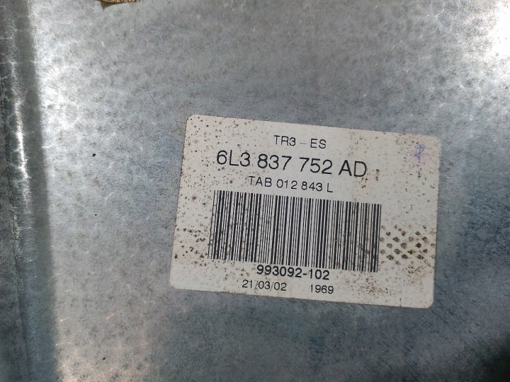 ÉLÉVATEUR VITRES DROIT AVANT SEAT IBIZA III 6L3837752AD 6L3837756F