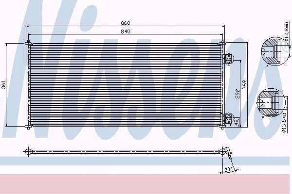 94577 RADUADOR DE ACONDICIONADOR FORD 