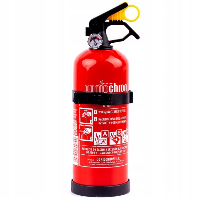 EXTINGUIDOR DE POLVO OGNIOCHRON GP-1X ABC MANOMETR SOPORTE 1KG 