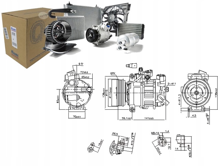 COMPRESSOR AIR CONDITIONER AUDI A4 ALLROAD B8 A4 B8 A5 Q5 2.0D photo 1 - milautoparts-fr.ukrlive.com