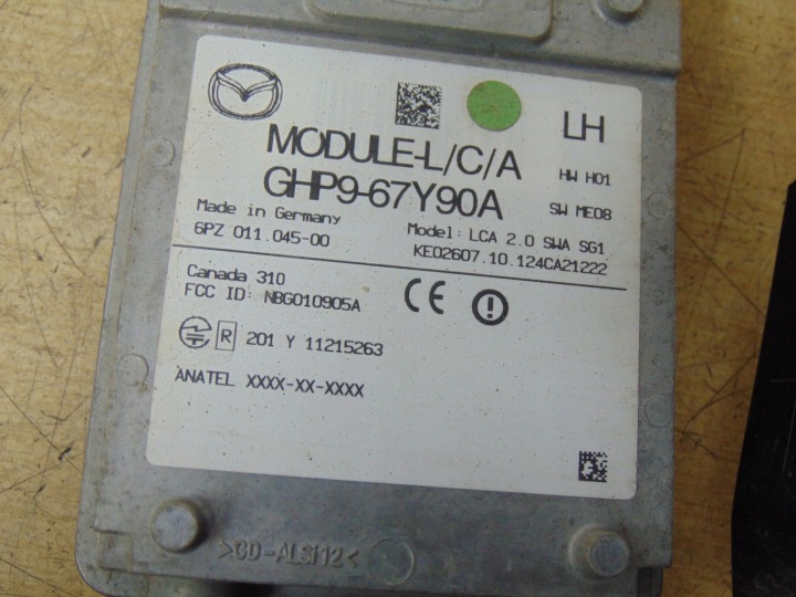 MODULE RADAR GAUCHE ARRIÈRE MAZDA 6 GJ 2012- GHP9-67Y90A
