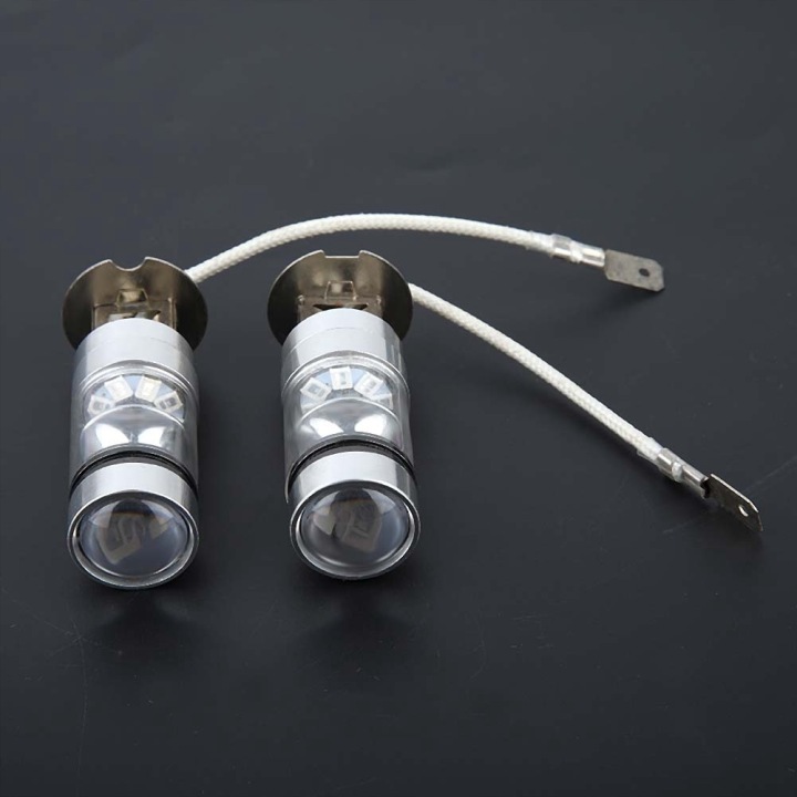 2 PCS AMPOULES H3 12V 100W LED LIGHT BLEU 6000K