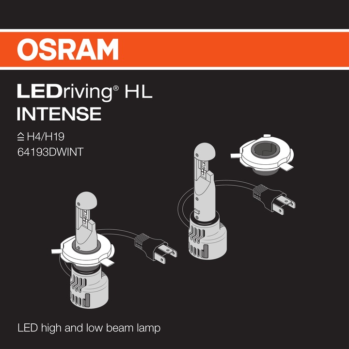 OSRAM LUCES DE AUTOMÓVIL DIODO LUMINOSO LED H4/H19 6000K INTENSE 