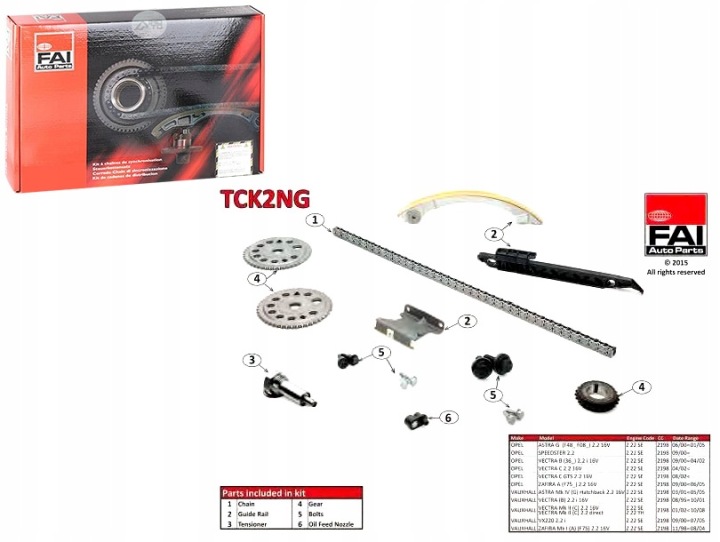 KIT CHAÎNES DISTRIBUTION FAI AUTOPARTS 24461834 12