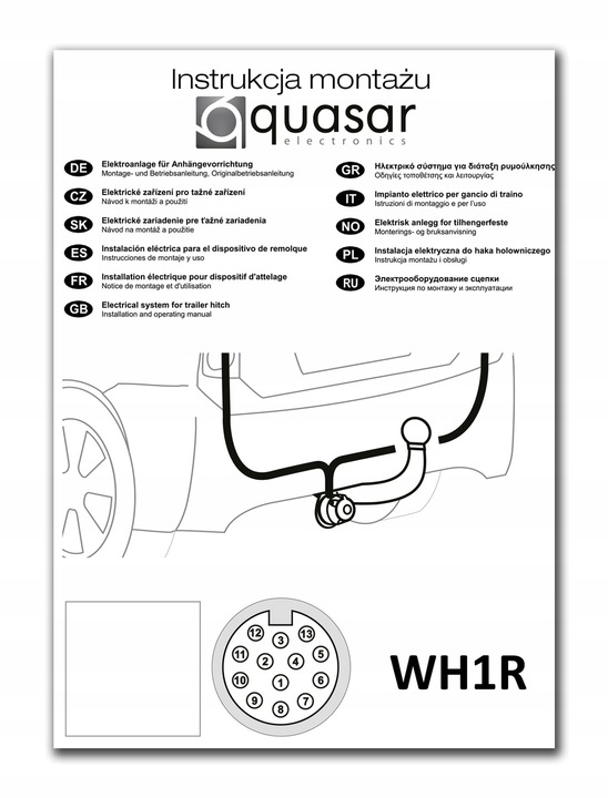 MERCEDES CLASE R W251 2006-17HAK HOLOWNICZY+13PIN+ 