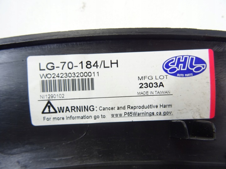 JUKE LIFT F15 MOULURE REVÊTEMENT GARDE-BOUE GAUCHE AVANT SUBSTITUT LG-70-184/LH