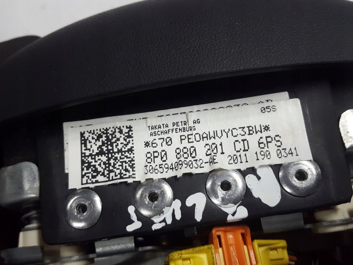 AUDI A3 8P LIFT 08-12R COUSSIN AIRBAG CONDUCTEUR 3 BRAS DE SUSPENSION 8P0880201CD