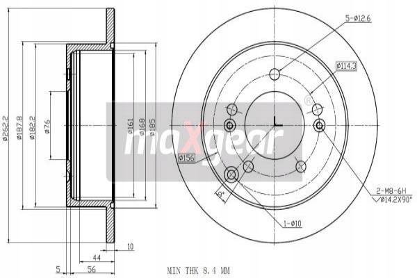 DISCO DE FRENADO KIA T. MAGENTIS/SPORTAGE 2,0-2,7 V6 04 