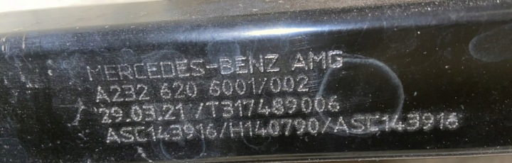 AVANT PLAQUE SUPPORTS PROTECTIONS (TELEWIZOR) MERCEDES-BENZ SL-CLASS AMG R23