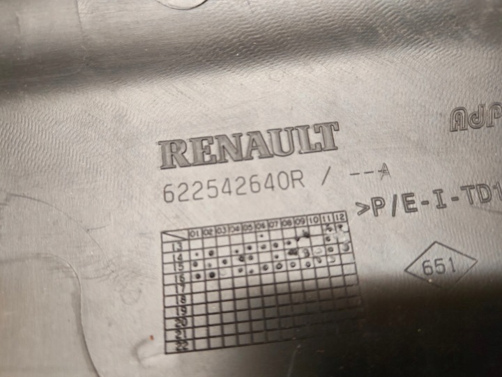 GRILLE PARE-CHOCS CENTRALE RENAULT TWINGO III 2014- 622542640R