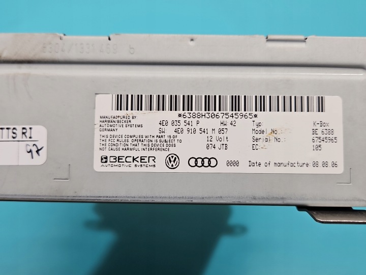 CONTRÔLEUR MODULE AUDI Q7 I 4L 4E0035541P SYNTONISEUR RADIO