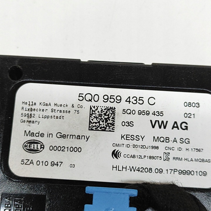 AUDI RS3 2018 MODULE CONTRÔLEUR SYSTÈMES URUCHAMIANIA BEZKLUCZYKOWEGO