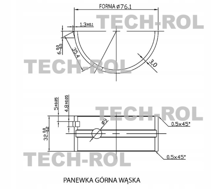 ENSEMBLE COUSSINETS GLOWNYCH N000 NOM BIMETAL C360 ZETOR 46401020 60110093 ZNMR