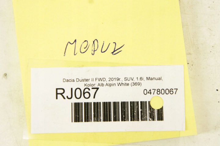 RJ067 DACIA DUSTER II MODULE CARROSSERIES BCM 2675974-1 2320679-1 2320666-1