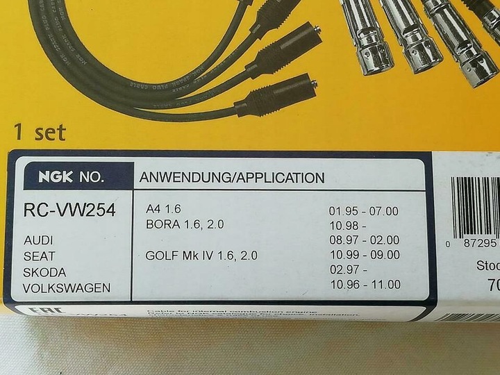 NGK 7044 JUEGO TUBOS DE ENCENDIDO RC-VW254 