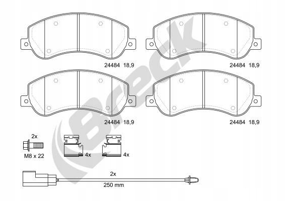 ZAPATAS HAM. FORD P. TRANSIT 2.2- 3.2 TDCI 06- 14 