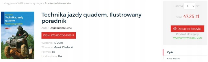 Quad Quady. Technika jazdy. Ilustrowany poradnik.