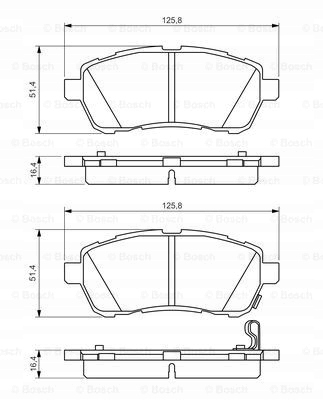 PLAQUETTES FREIN DAIHATSU DROIT MATERIA/SIRION 1,0-1,5 05- BOSCH 0986494574