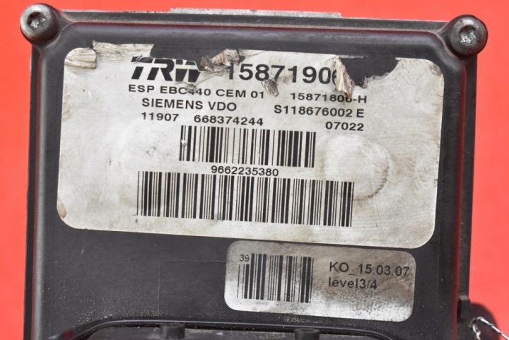 POMPE ABS 15871906 CITROEN C6 1 I 2.7 HDI 208 KM 04-12
