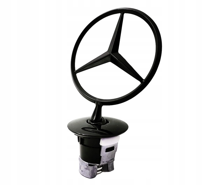 EMBLEMA ESTRELLA INSIGNIA MERCEDES NEGRO LUSTRE 