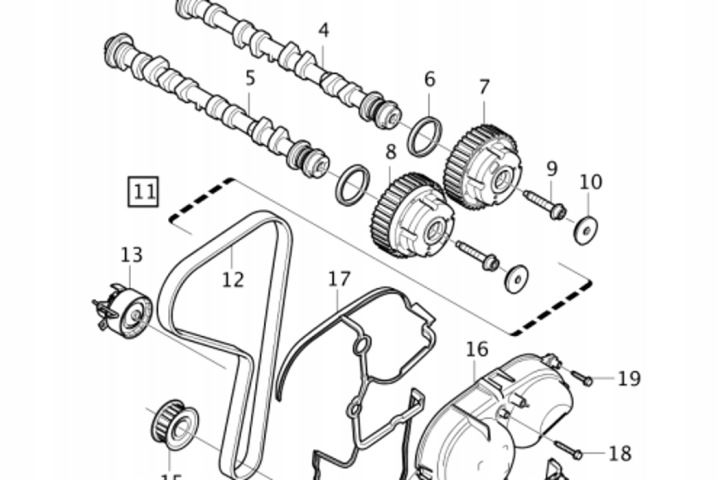 VOLVO V60 MK1 RÉGLAGE GALET DISTRIBUTION ÉLECTROVANNE ÉCHAPPEMENT NEUF ORIGINALE