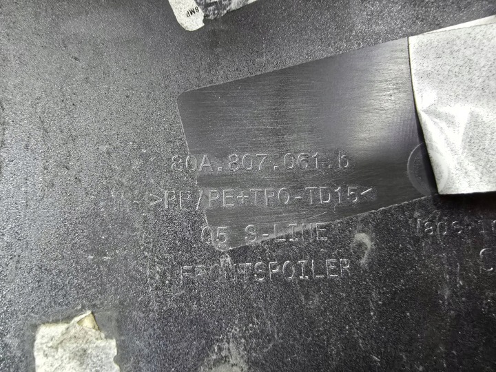 SPOILER DOUBLURE LÈVRE BAS PARE-CHOCS VERS AUDI Q5 S-LINE II 2 80A AVANT 17-
