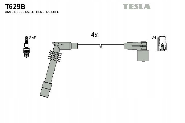 TESLA BLATNÁ T629B SET WIRES IGNITION photo 1 - milautoparts-fr.ukrlive.com