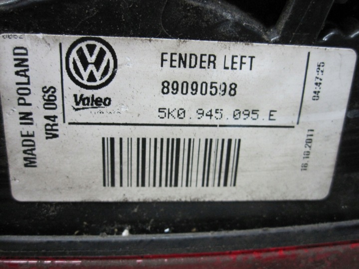 VW GOLF VI 11R PHARE GAUCHE ARRIÈRE 5K0945095E 5K0945111 89078560