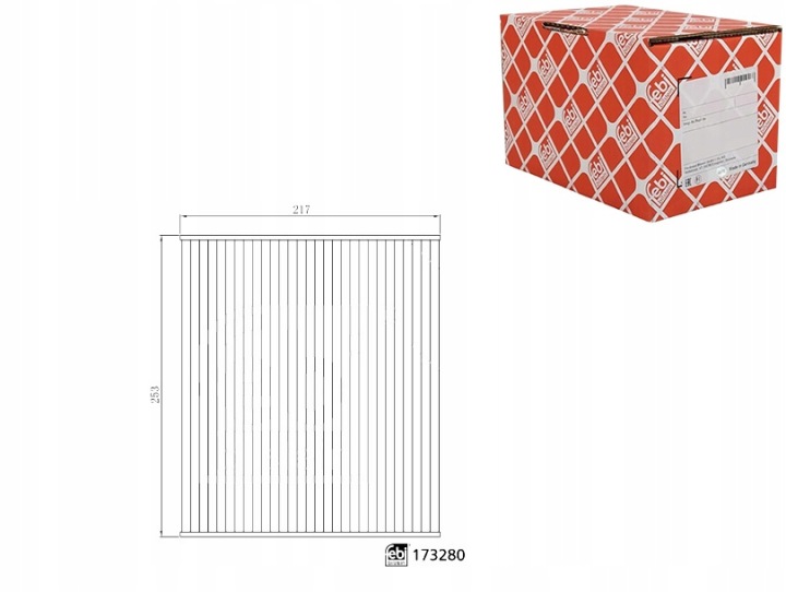 FEBI BILSTEIN 173280 FILTRE VENTILATION ESPACES PASAZERSKIEJ