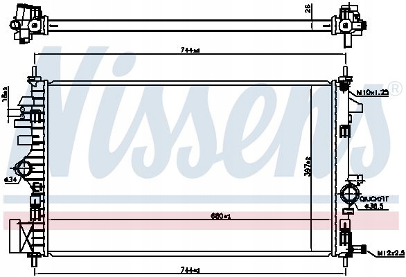 RADIATEUR EAU NISSENS 606047