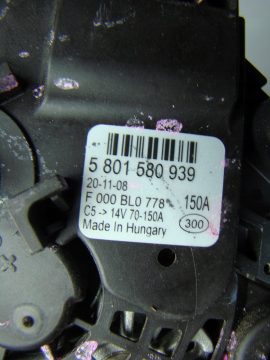 ALTERNATEUR DUCATO IVECO 3.0 150A ORIGINAL BOSCH 5801580939 F000BL0778 NEUF
