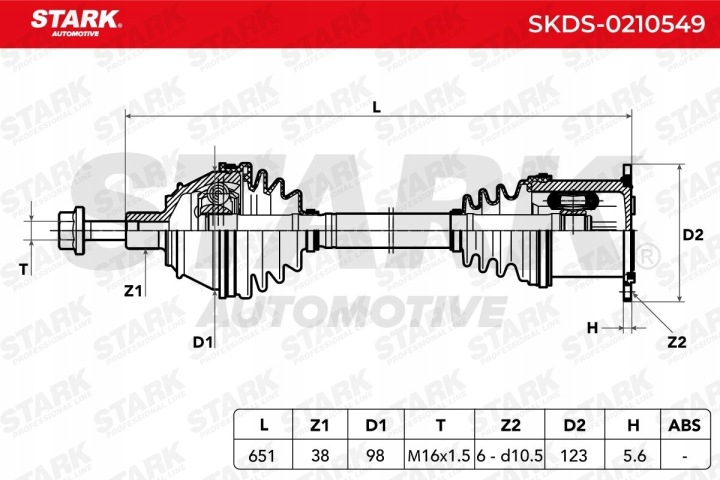STARK SKDS-0210549 ARBRE DE TRANSMISSION