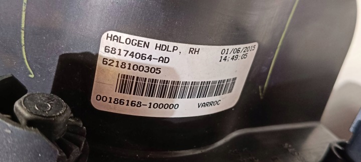 PHARE AVANT AVANT DROITE HALOGÈNE DODGE CHALLENGER 2015-