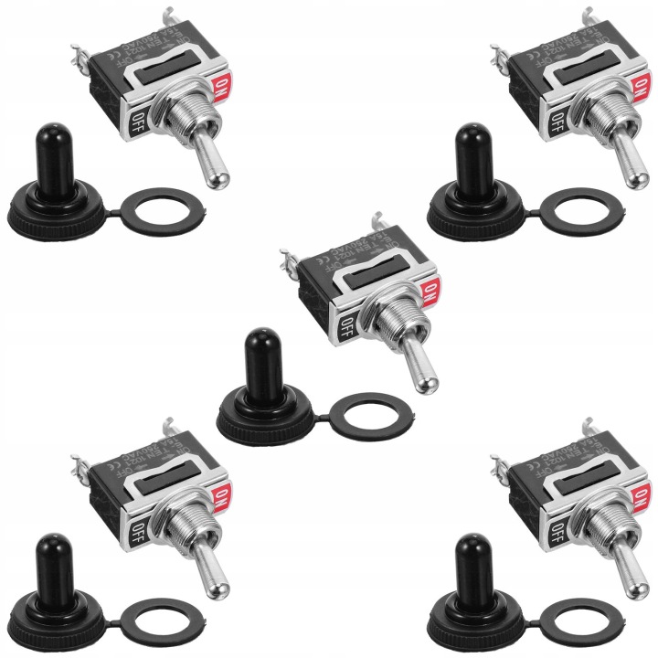 5PCS INDUSTRIAL WATERPROOF TOGGLE SWITCH WITH ROCKER CONTROL